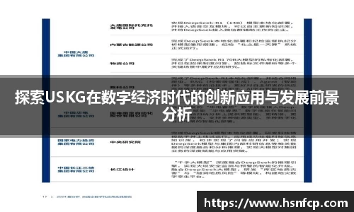 探索USKG在数字经济时代的创新应用与发展前景分析